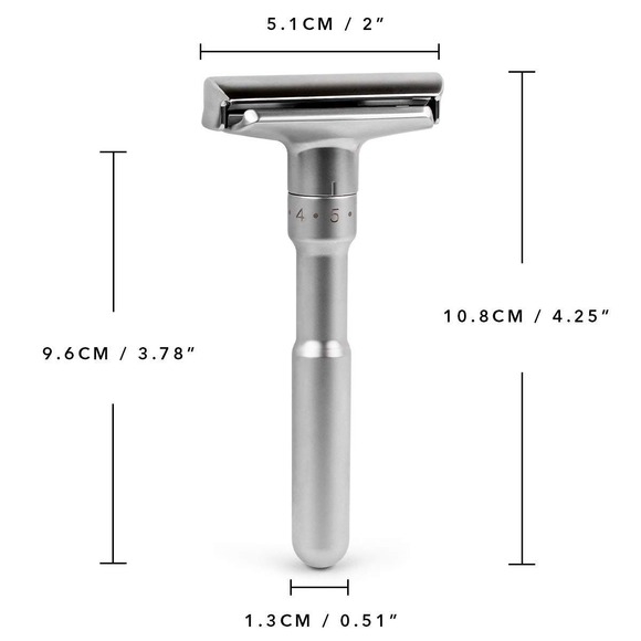 NIB-Fathers Day PRE-SALE! European QShave Adjustable Double Edge 2 stands - Picture 6 of 16